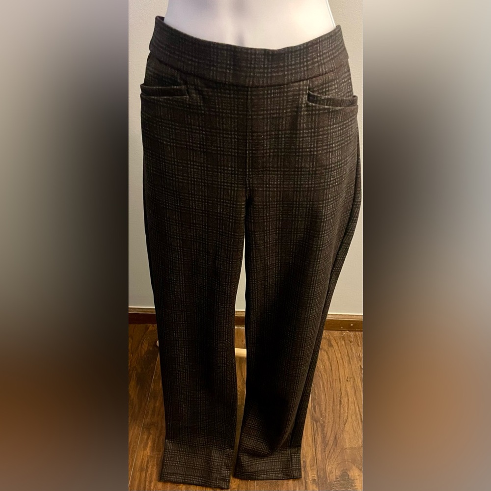 Gloria Vanderbilt Plaid Patterned Trousers size 8